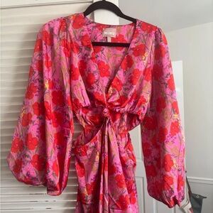 Women's Pink Floral Intimate Dress